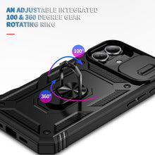 Load image into Gallery viewer, Hybrid Case Cover,  Shockproof Kickstand Lens Protects Metal Ring  - AWXW104 2446-3