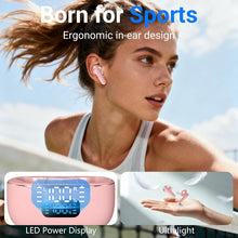 Load image into Gallery viewer, Pink TWS Earphones,  True Stereo Headphone Earbuds Wireless  - AWXW185 2534-2