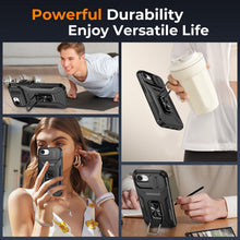 Load image into Gallery viewer, Hybrid Case Cover,  Shockproof Kickstand Lens Protects Metal Ring  - AWXW107 2449-6