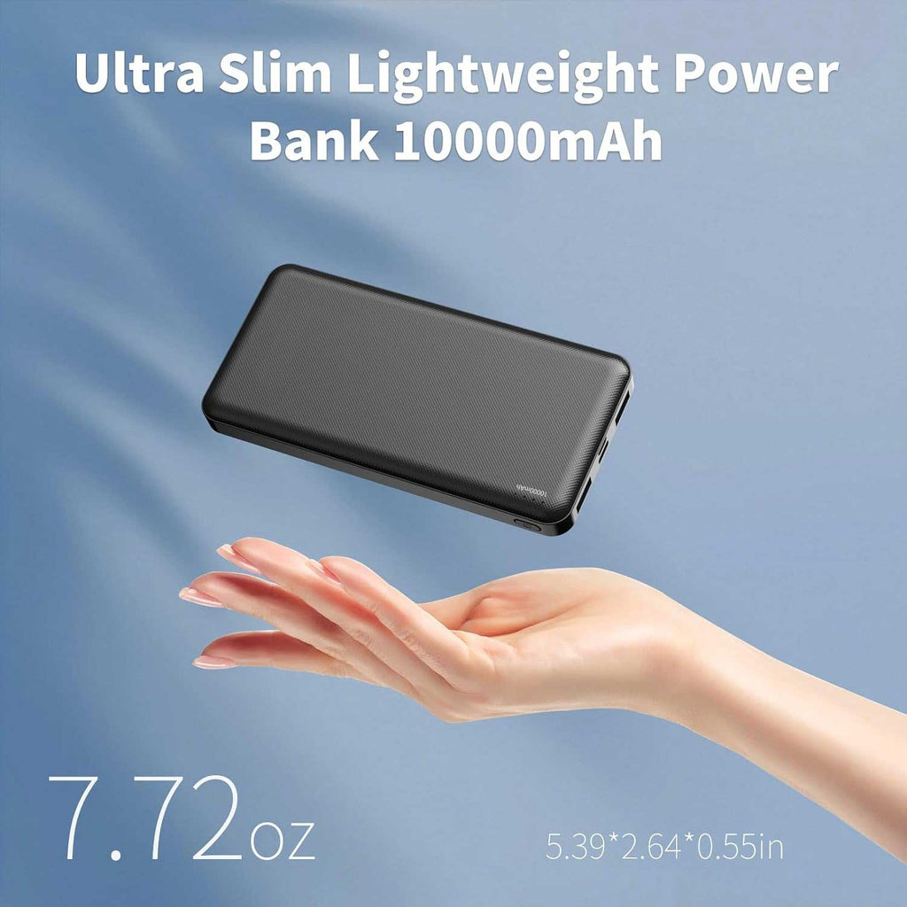 2 Pack 10000mAh Power Bank,  2-Port USB LED Indicators Portable Charger Backup Battery  - AWXW243 2599-2