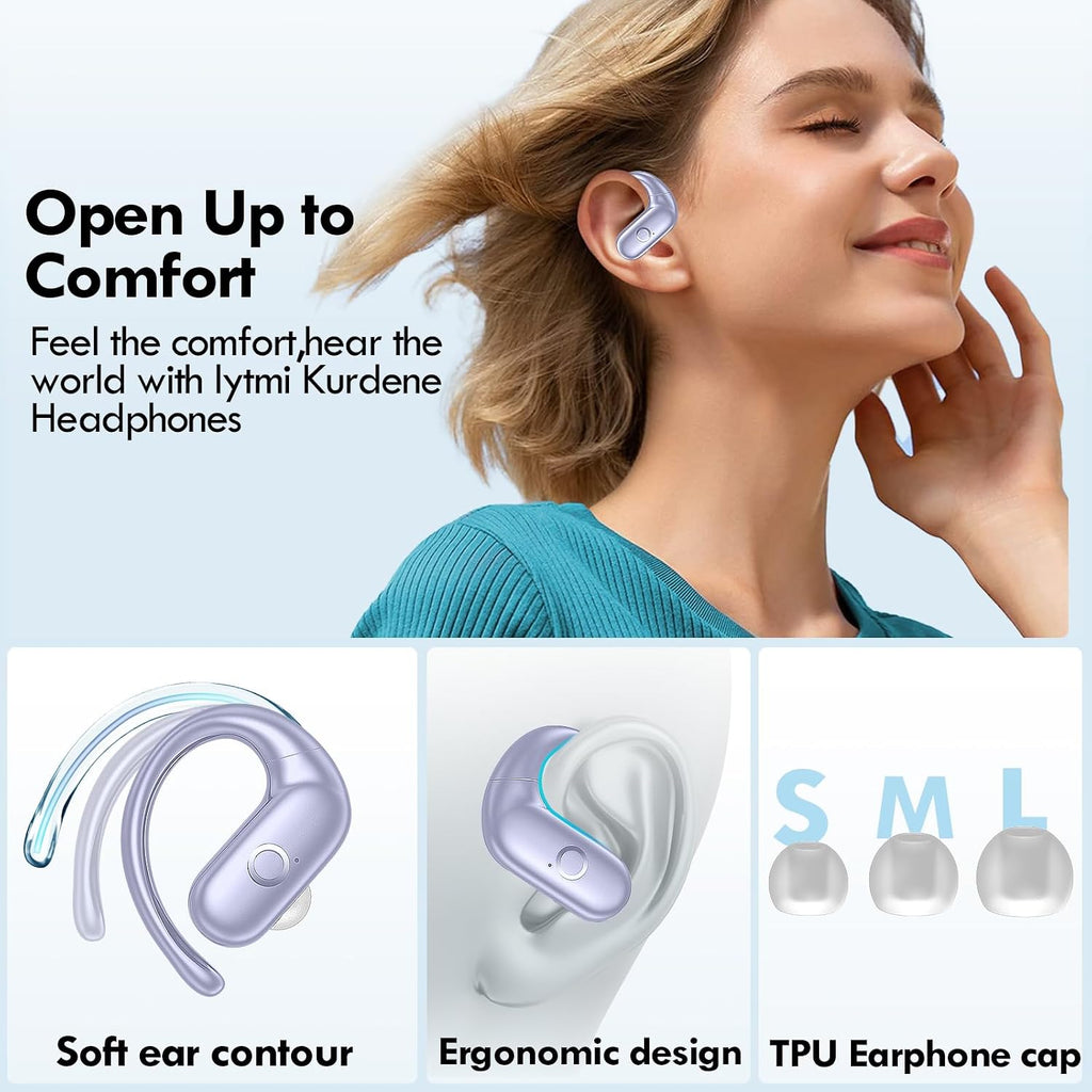 Wireless Ear-hook Earphones,  Charging Case True Stereo Over the Ear Headphones Bluetooth Earbuds  - AWXW143 2492-5
