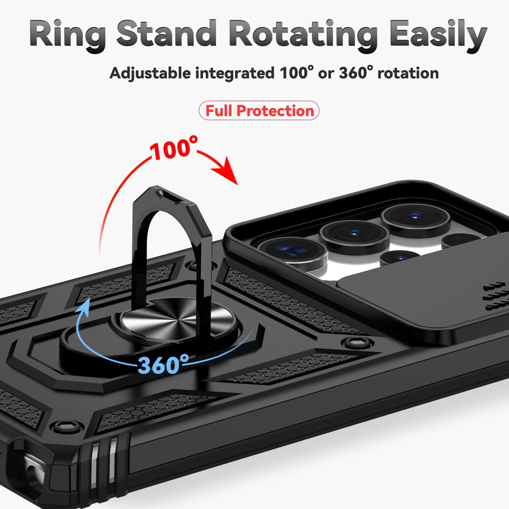  Hybrid Case Cover ,  Shockproof Kickstand  Lens Protects   Metal Ring   - AWXW48 2384-6