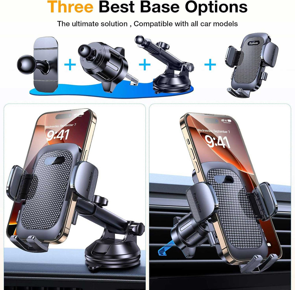 Car Mount,  Phone Holder Adhesive Base Air Vent Windshield  - AWXW214 2564-2