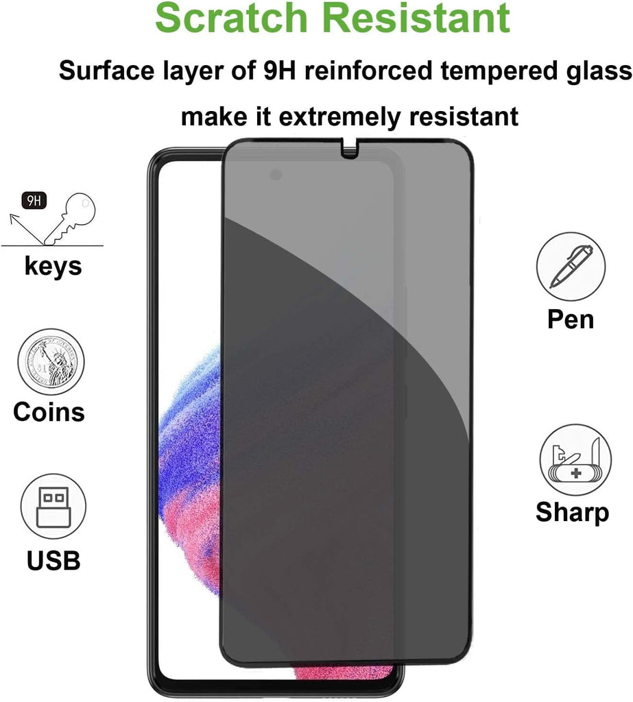 2 Pack Privacy Screen Protector ,   Anti-Peep  9H Hardness  Anti-Spy   Tempered Glass   - AW2XG61 2041-2