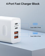 Load image into Gallery viewer, 2 Pack 40W Wall Charger ,  Home and Travel AC Plug  Power Adapter Block 2 USB-C USB Ports Adaptive Fast Cube  - AWXW271 2632-2