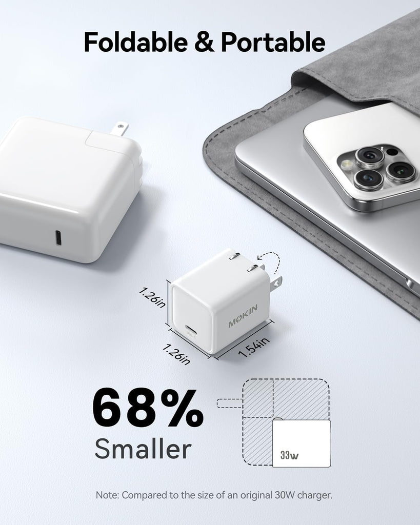 33W Wall Charger,  Adapter Power USB-C Port Adaptive Fast  - AWXW236 2592-4