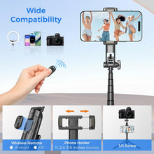 Load image into Gallery viewer, Selfie Stick ,  Stand Remote Shutter Built-in Tripod  Wireless  - AWXW15 2351-6