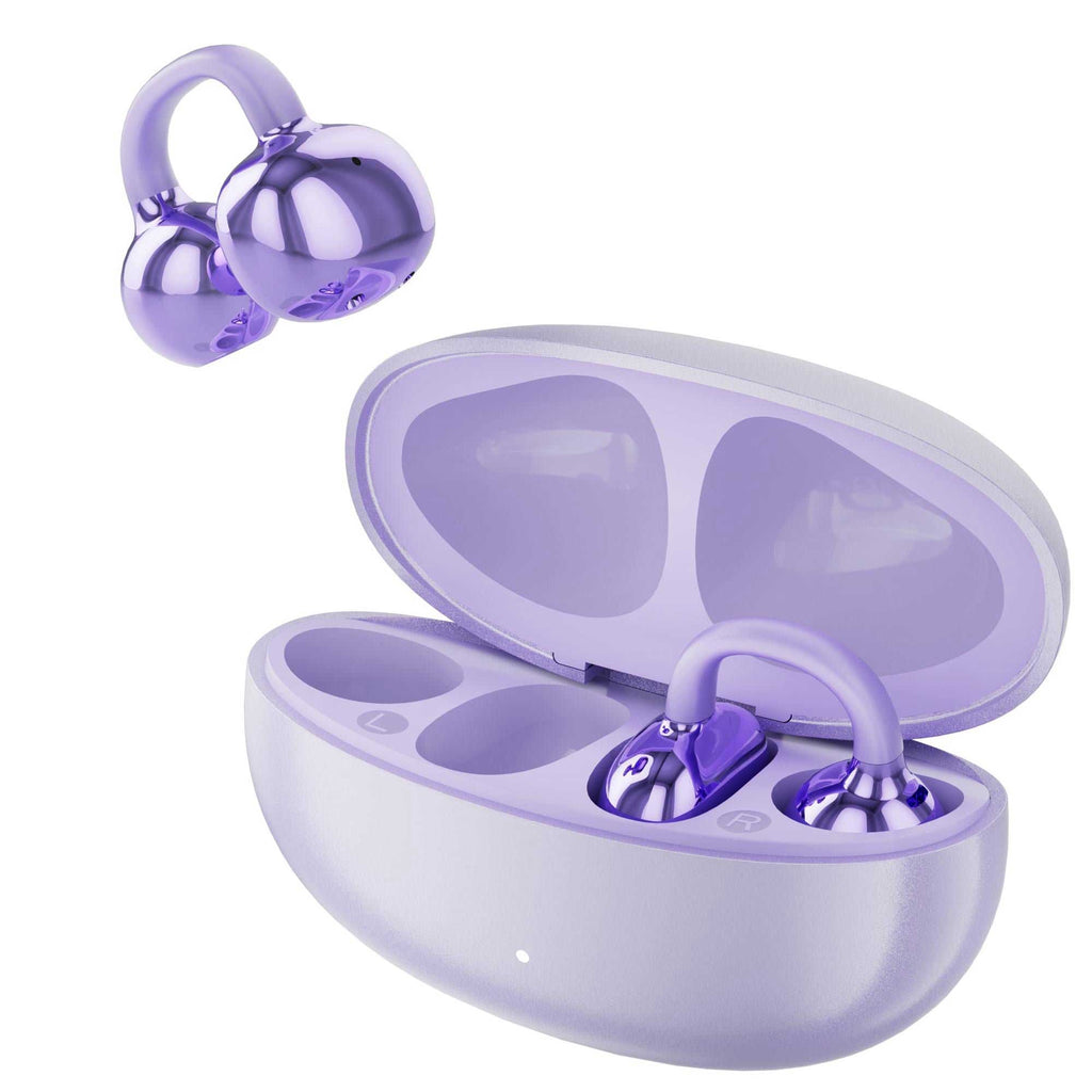 Wireless Ear-Clip TWS Earphones,  Charging Case True Stereo Bone Conduction Headphones Bluetooth Earbuds  - AWV79 2334-1