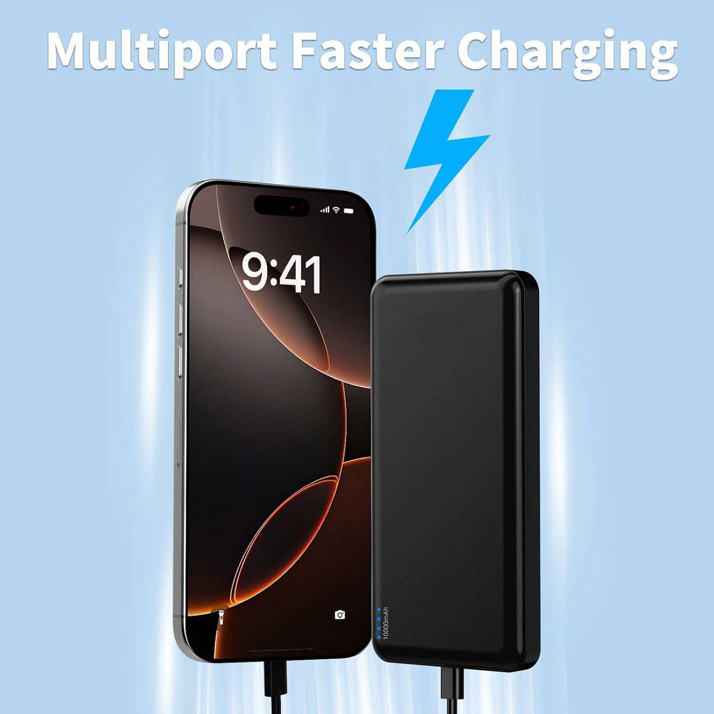 2 Pack 10000mAh Power Bank,  2-Port USB LED Indicators Portable Charger Backup Battery  - AWXW243 2599-3