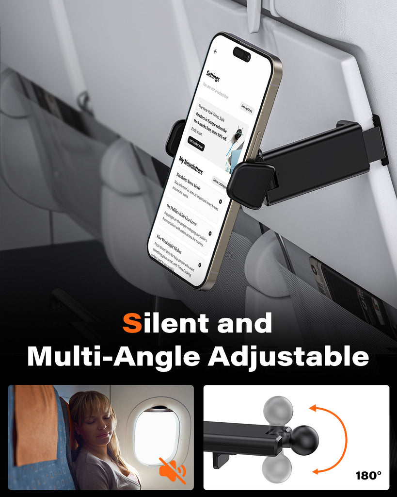 Travel Holder,  360 Degree Rotation Airplane Desktop Stand Phone Mount  - AWV84 2123-3