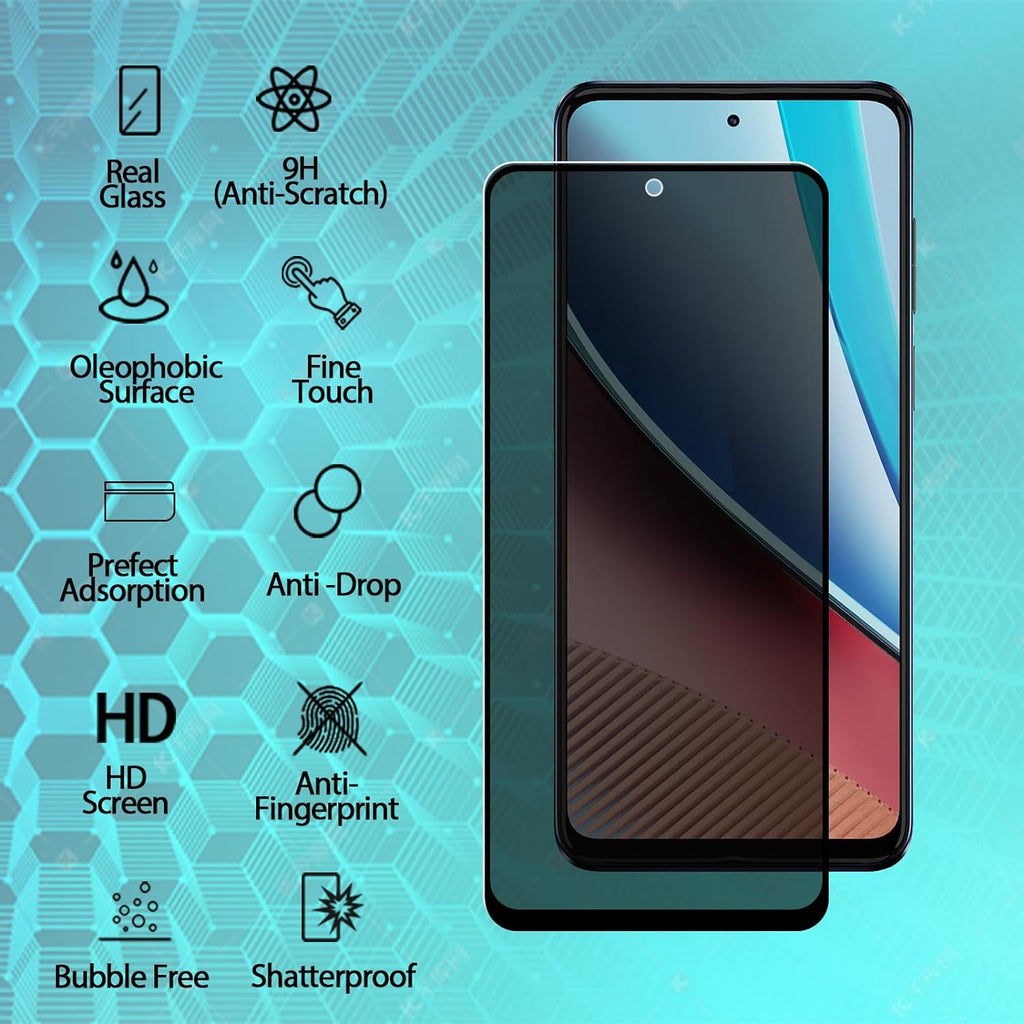2 Pack Privacy Screen Protector,  Anti-Peep 9H Hardness Anti-Spy Tempered Glass  - AW2SP76 2316-3