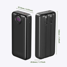 Load image into Gallery viewer, 20000mAh Power Bank ,  Built-in Cable Portable Charger  Backup Battery 22.5W PD Fast Charge  - AWZ63 2314-3