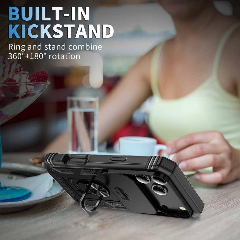 Hybrid Case Cover,  Shockproof Kickstand Lens Protects Metal Ring  - AWXW106 2448-5