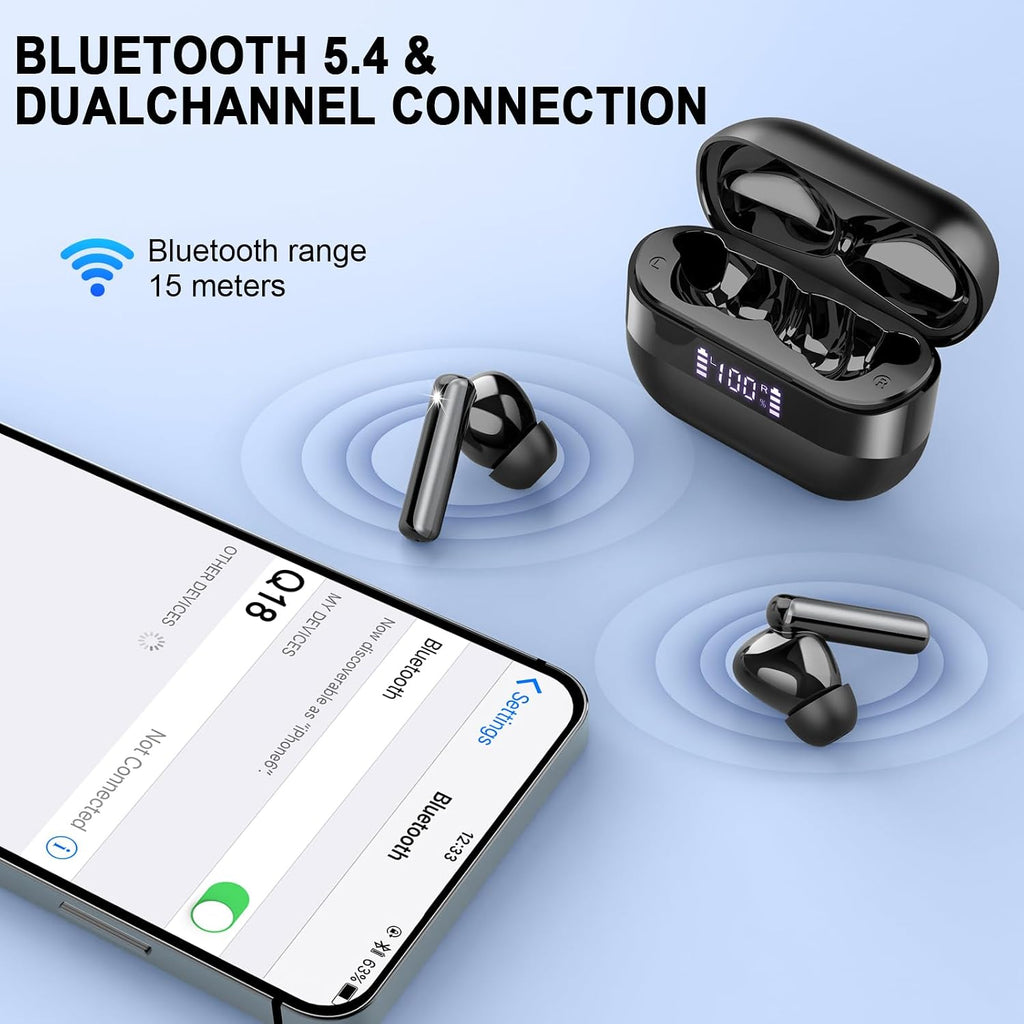 TWS Earphones,  True Stereo Headphone Earbuds Wireless  - AWXW144 2493-4