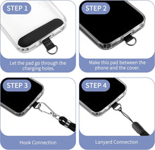 Load image into Gallery viewer, Black 2 Pack Phone Lanyard,  For Phone Cases 1 Pcs Wrist Straps 1 Pcs Neck Straps Holder Adjustable  - AWXW273 2634-2
