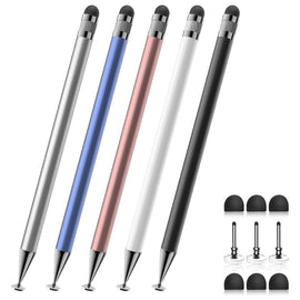 5 Pcs Stylus,  Alloy Lightweight Silicone Tip Touch Screen Pen  - AWXW265 2626-1