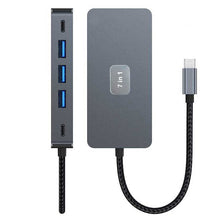 Load image into Gallery viewer, 2 Port HDMI TV Adapter,  Projector Converter  Audio Video TYPE-C PD Charger 7-in-1 USB-C Hub  - AWZ88 2212-4