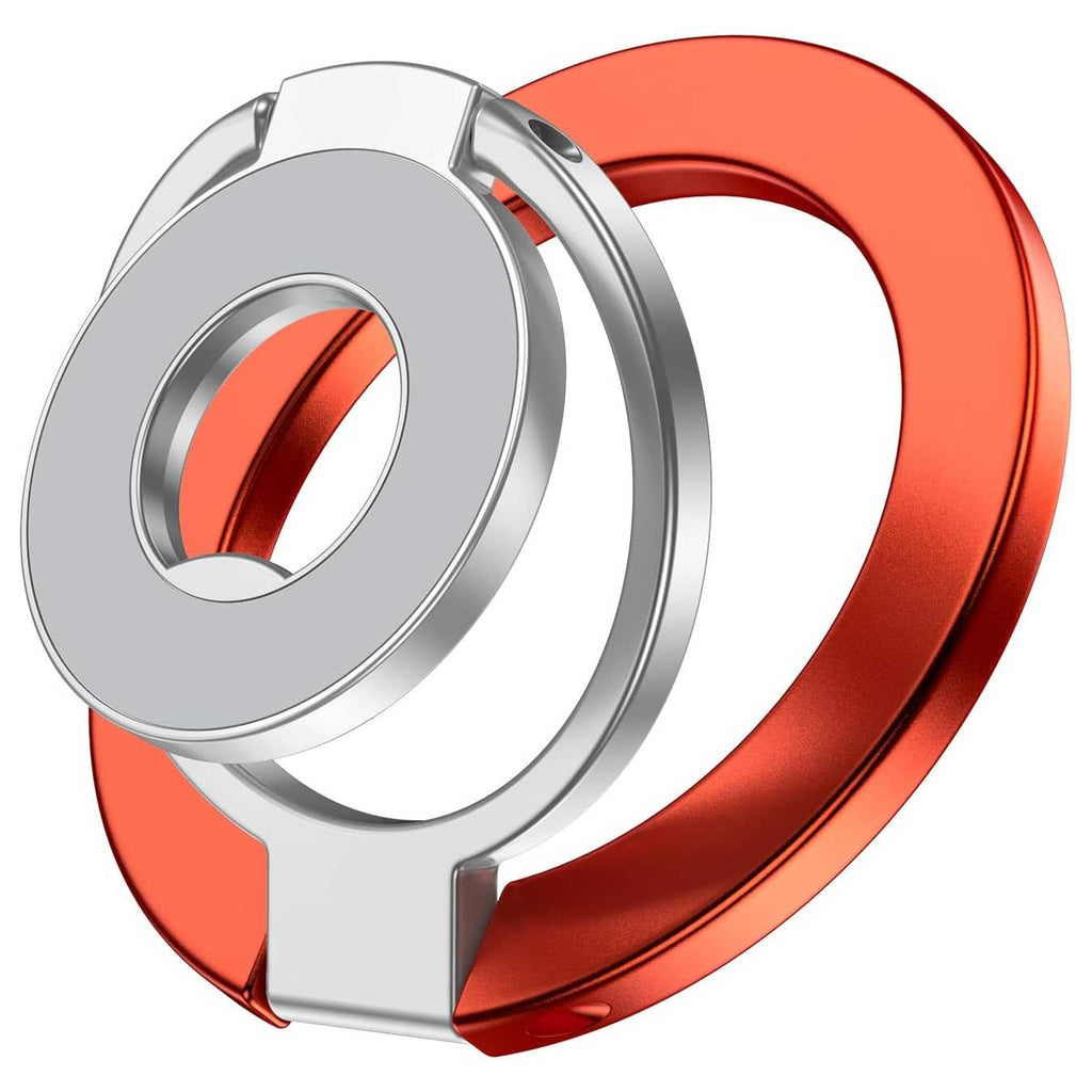 Metal Magnetic Ring Phone Holder ,  Desk Stand Folding Kickstand Orange  - AWXW219 2569-1