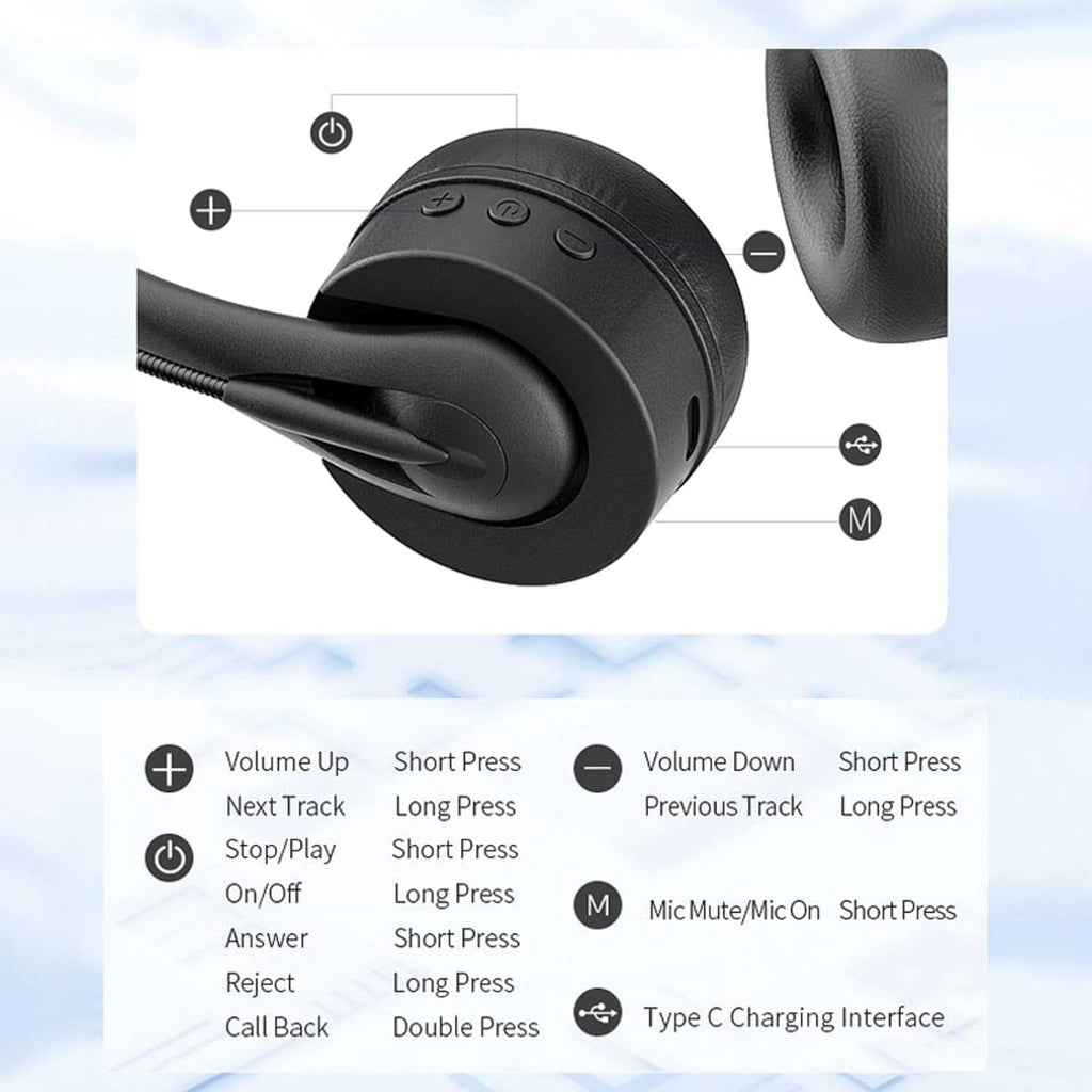 Wireless Headset,  Earphone Bluetooth Headphone Mic  - AWY01 2252-6