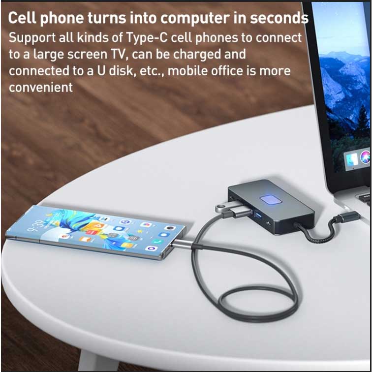 2 Port HDMI TV Adapter,  Projector Converter  Audio Video TYPE-C PD Charger 7-in-1 USB-C Hub  - AWZ88 2212-8
