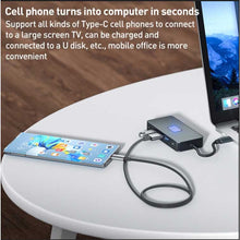 Load image into Gallery viewer, 2 Port HDMI TV Adapter,  Projector Converter  Audio Video TYPE-C PD Charger 7-in-1 USB-C Hub  - AWZ88 2212-8