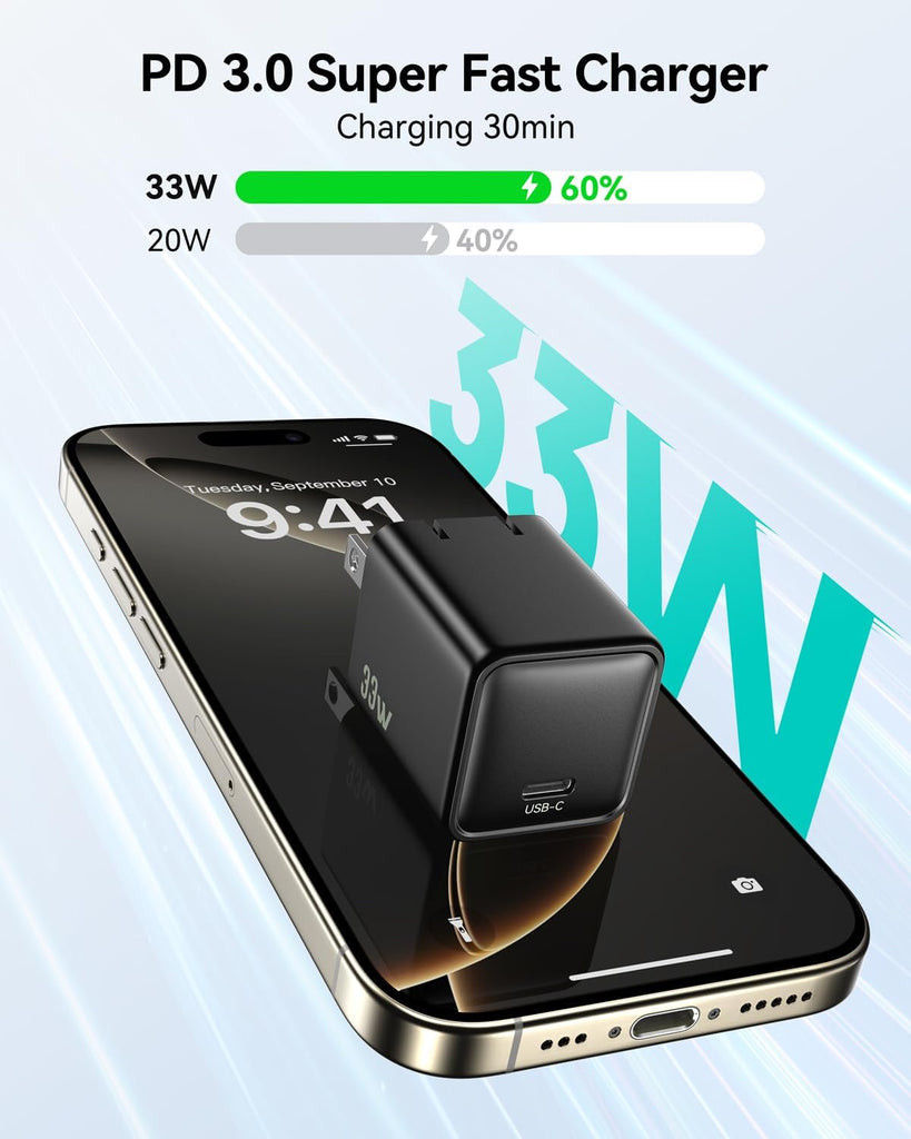 33W Wall Charger,  Adapter Power USB-C Port Adaptive Fast  - AWXW237 2593-3