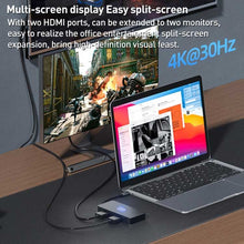 Load image into Gallery viewer, 2 Port HDMI TV Adapter,  Projector Converter  Audio Video TYPE-C PD Charger 7-in-1 USB-C Hub  - AWZ88 2212-5