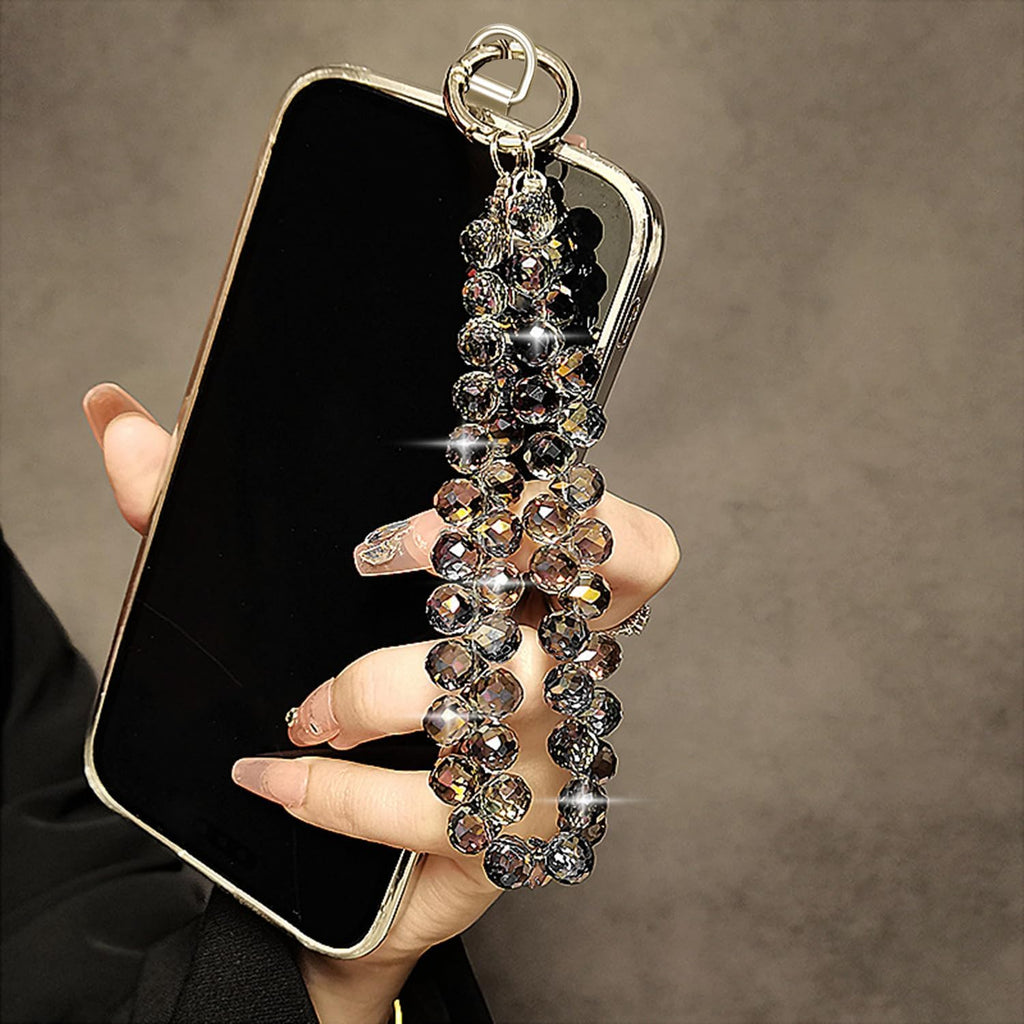 Beaded Phone Lanyard,  Black For Phone Cases  Wrist Strap  - AWXW281 2642-4