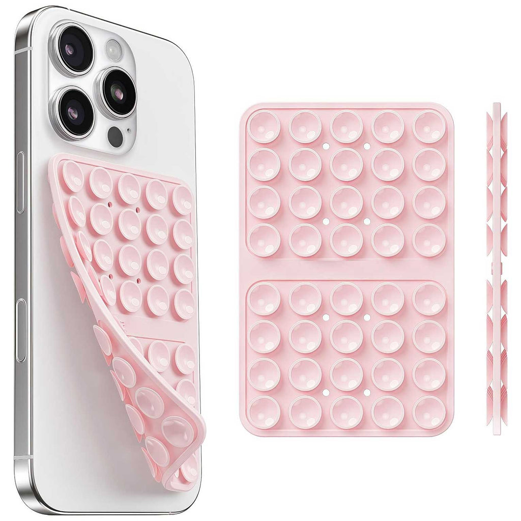 Pink Suction Holder ,  For Window Windshield For Glass Desktop Tile Double Sided  Non-Slip   - AWXW263 2624-1