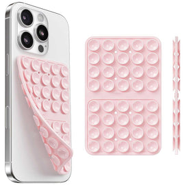 Pink Suction Holder ,  For Window Windshield For Glass Desktop Tile Double Sided  Non-Slip   - AWXW263 2624-1