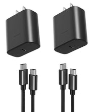 Load image into Gallery viewer, 2 Pack 45W Fast Home Charger,  Power Quick 2 Pack 6ft USB-C Cable PD Type-C  - AWXW190 2539-1