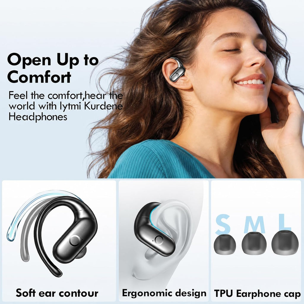 Wireless Ear-hook Earphones ,  Charging Case True Stereo Over the Ear Headphones Bluetooth Earbuds  - AWXW142 2491-5
