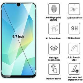 2 Pack Screen Protector,  (Fingerprint Unlock) Full Cover HD Clear Tempered Glass  - AW2SP18 2167-2