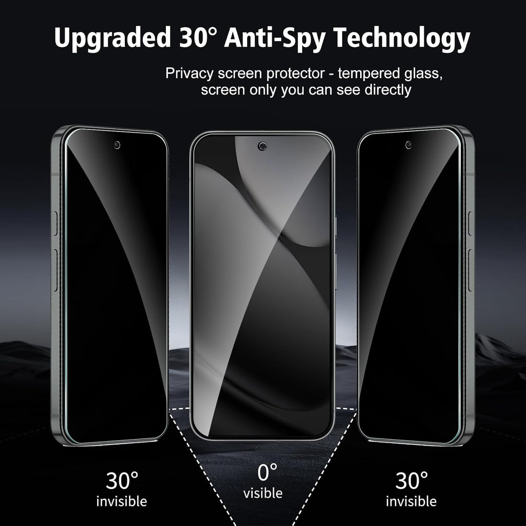 2 Pack Privacy Screen Protector,  9H Hardness Anti-Peep Anti-Spy Tempered Glass  - AW2SP94 2455-2