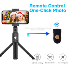 Load image into Gallery viewer,  Selfie Stick ,  Stand  Remote Shutter   Built-in Tripod  Wireless  - AWG32 1989-4