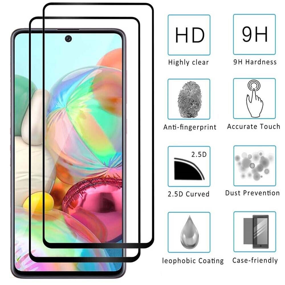 2 Pack Screen Protector,  (Fingerprint Unlock) HD Clear Full Cover Tempered Glass  - AW2XF09 2047-2