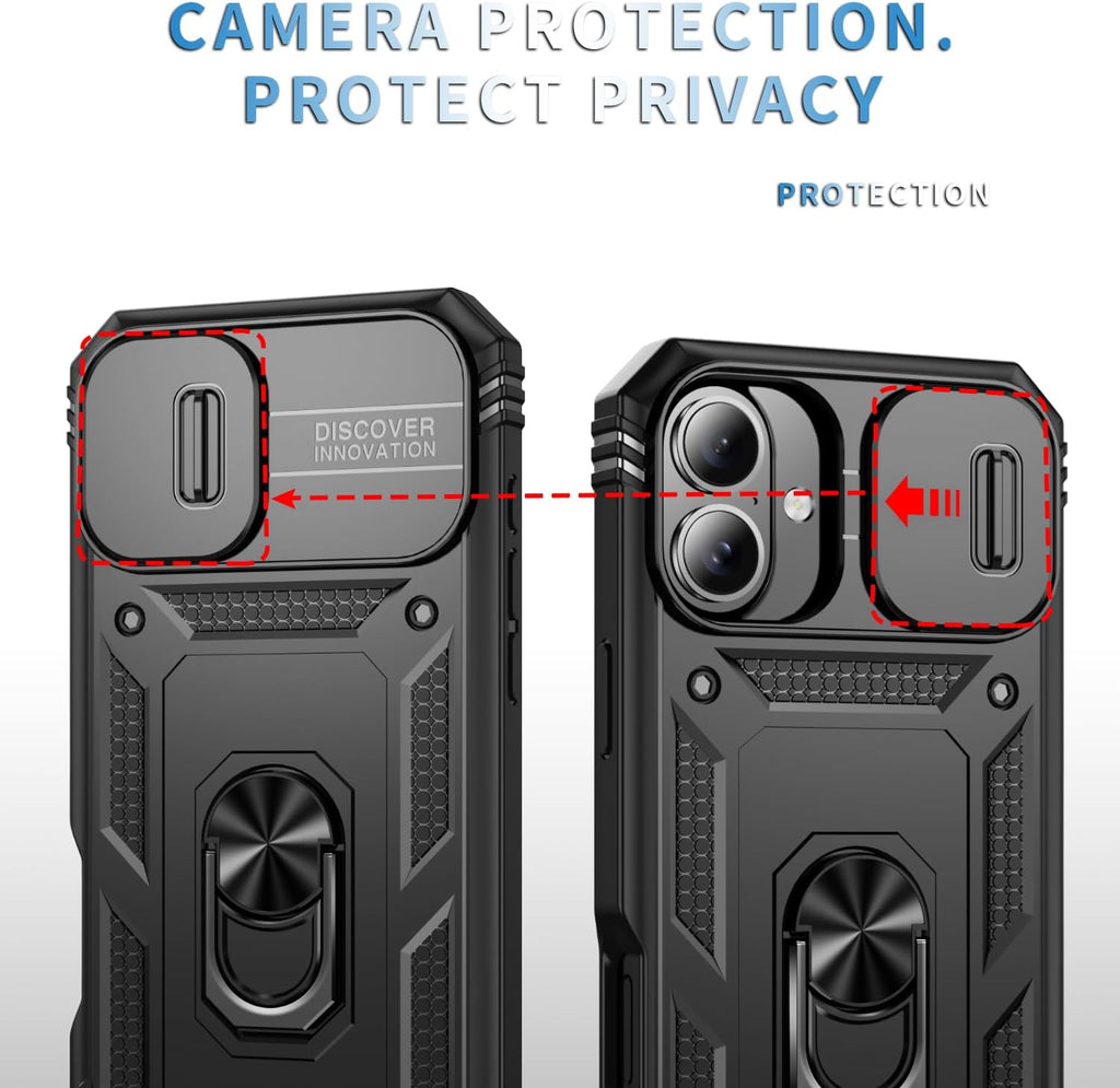 Hybrid Case Cover,  Shockproof Kickstand Lens Protects Metal Ring  - AWXW108 2456-4