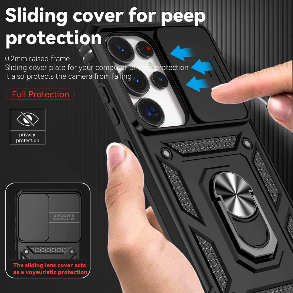  Hybrid Case Cover ,  Shockproof Kickstand  Lens Protects   Metal Ring   - AWXW48 2384-4