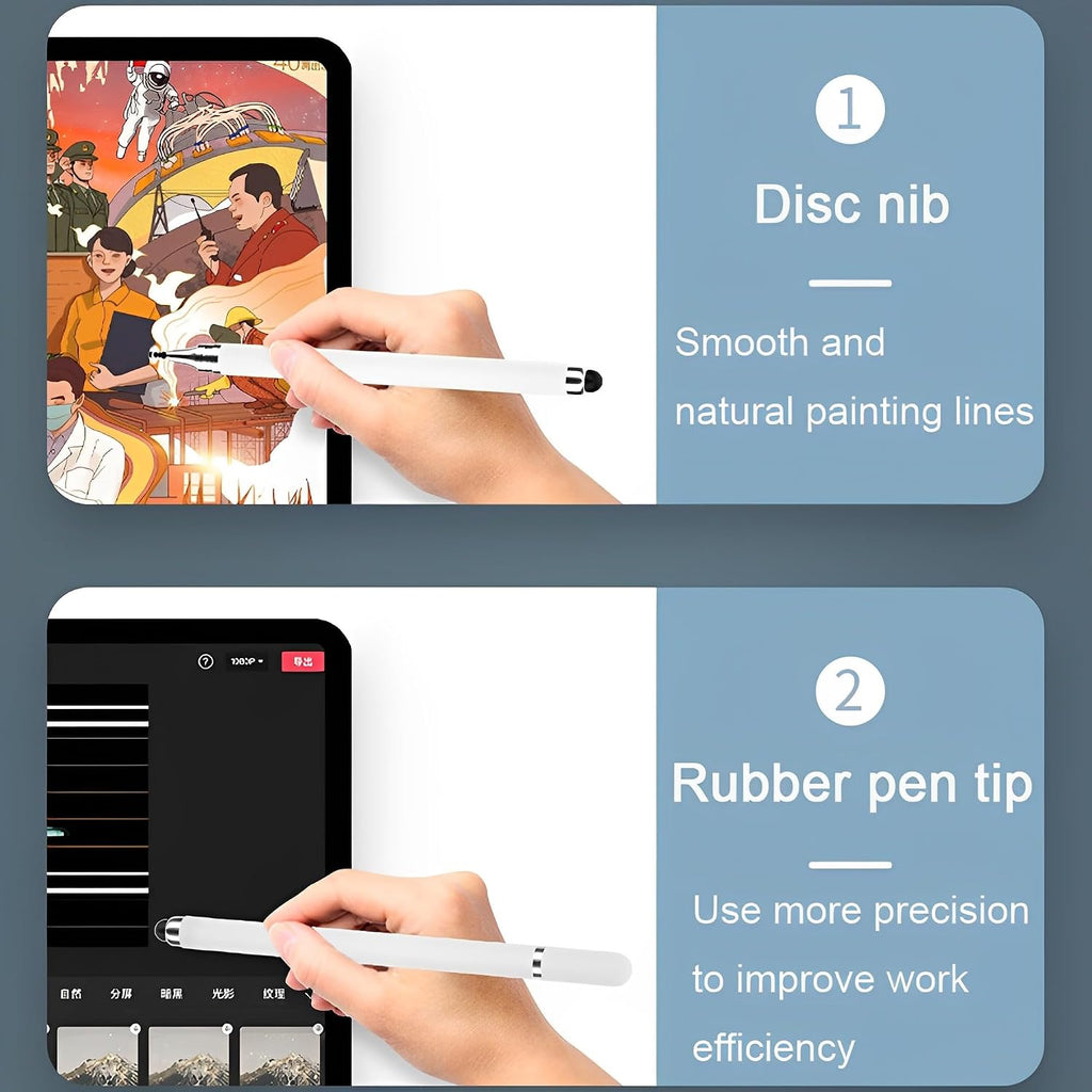 3 Pcs Stylus,  Black, White, Rose Gold Plastic  Lightweight Touch Screen Pen   - AWXW260 2621-4