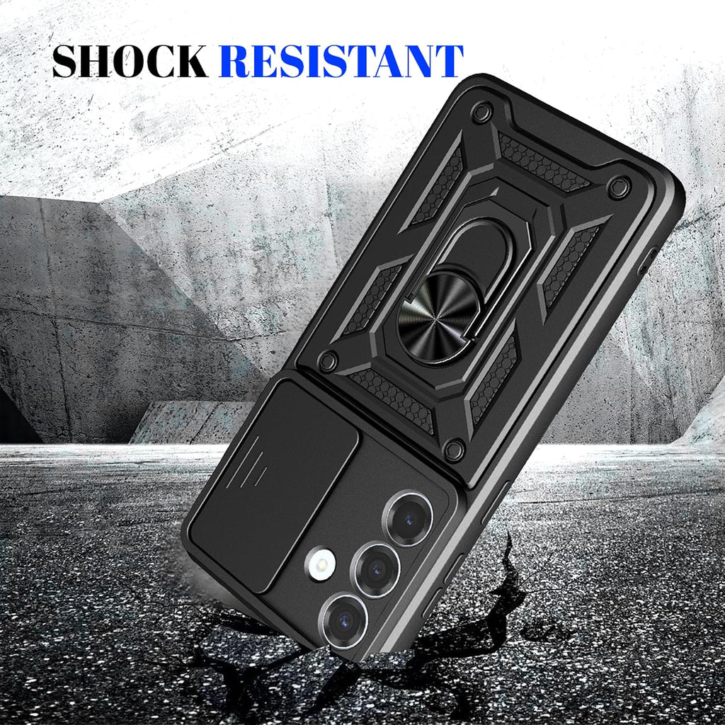 Hybrid Case Cover,  Shockproof Kickstand Lens Protects Metal Ring  - AWXW67 2403-5