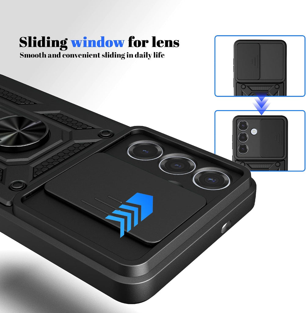 Hybrid Case Cover,  Shockproof Kickstand Lens Protects Metal Ring  - AWXW59 2395-4