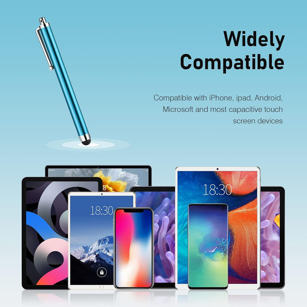 Colorful 10 Pack Stylus,  Rubber Lightweight Compact Touch Pen  - AWXW270 2631-6