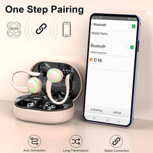 Load image into Gallery viewer, Pink Wireless Ear-hook Earphones,  Charging Case True Stereo Over the Ear Headphones Bluetooth Earbuds  - AWXW267 2628-5