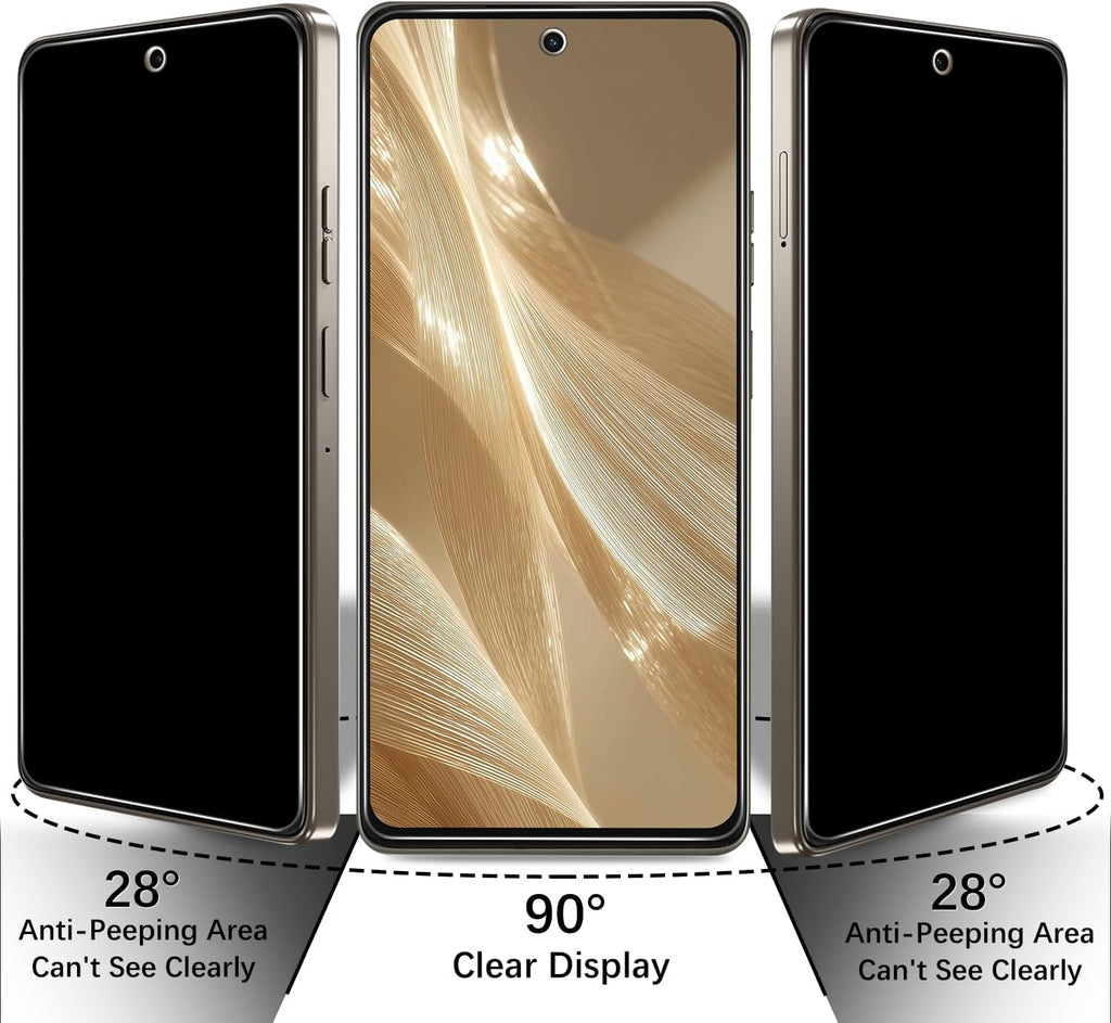 2 Pack Privacy Screen Protector,  Case Friendly Anti-Peep Anti-Spy Tempered Glass  - AW2SP68 2302-3