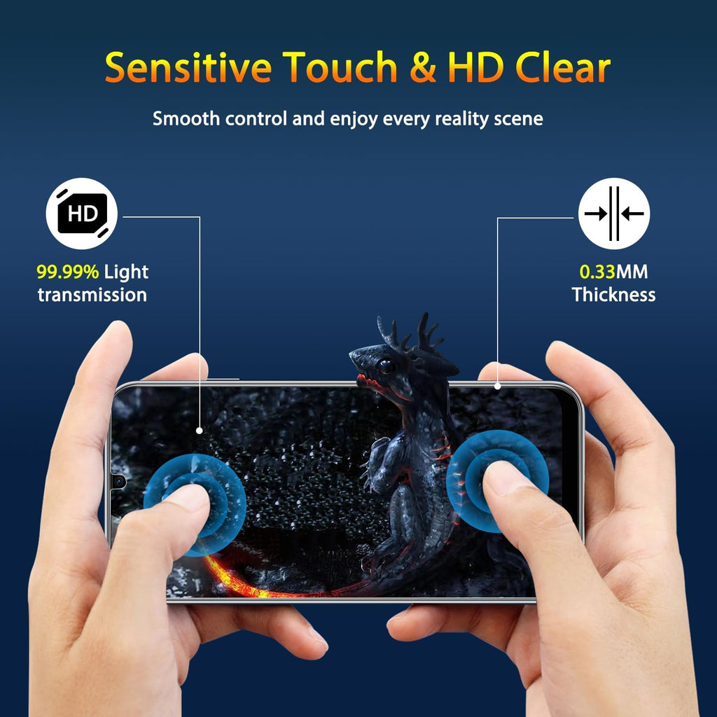 2 Pack Screen Protector,  (Fingerprint Unlock) Full Cover HD Clear Tempered Glass  - AW2SP55 2274-4