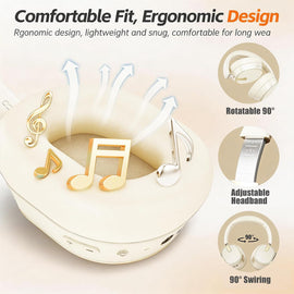 Wireless Headphones,  Earphones w Mic Headset Foldable  - AWXW141 2490-2