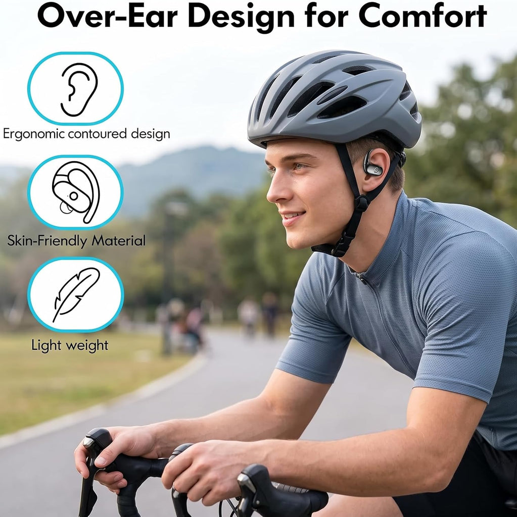 Wireless Ear-hook Earphones ,  Charging Case True Stereo Over the Ear Headphones Bluetooth Earbuds  - AWXW142 2491-3
