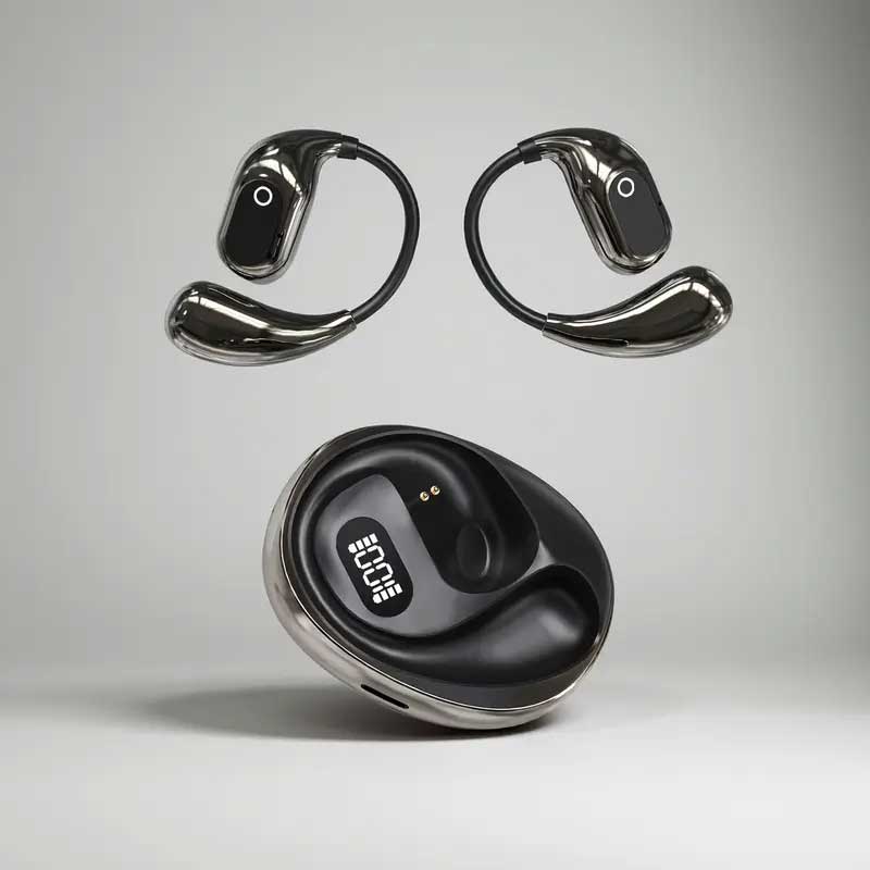 Wireless Ear-hook OWS Earphones ,  Charging Case True Stereo Over the Ear Headphones  Bluetooth Earbuds  - AWG30 2242-7
