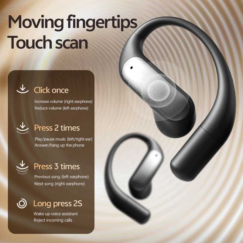 Wireless Ear-hook OWS Earphones ,  Charging Case True Stereo Over the Ear Headphones Bluetooth Earbuds  - AWF25 2331-3