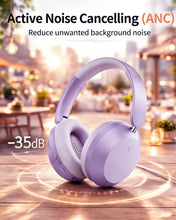 Load image into Gallery viewer, Purple Wireless Headphones ,  Earphones w Mic Headset Foldable  - AWXW268 2629-2